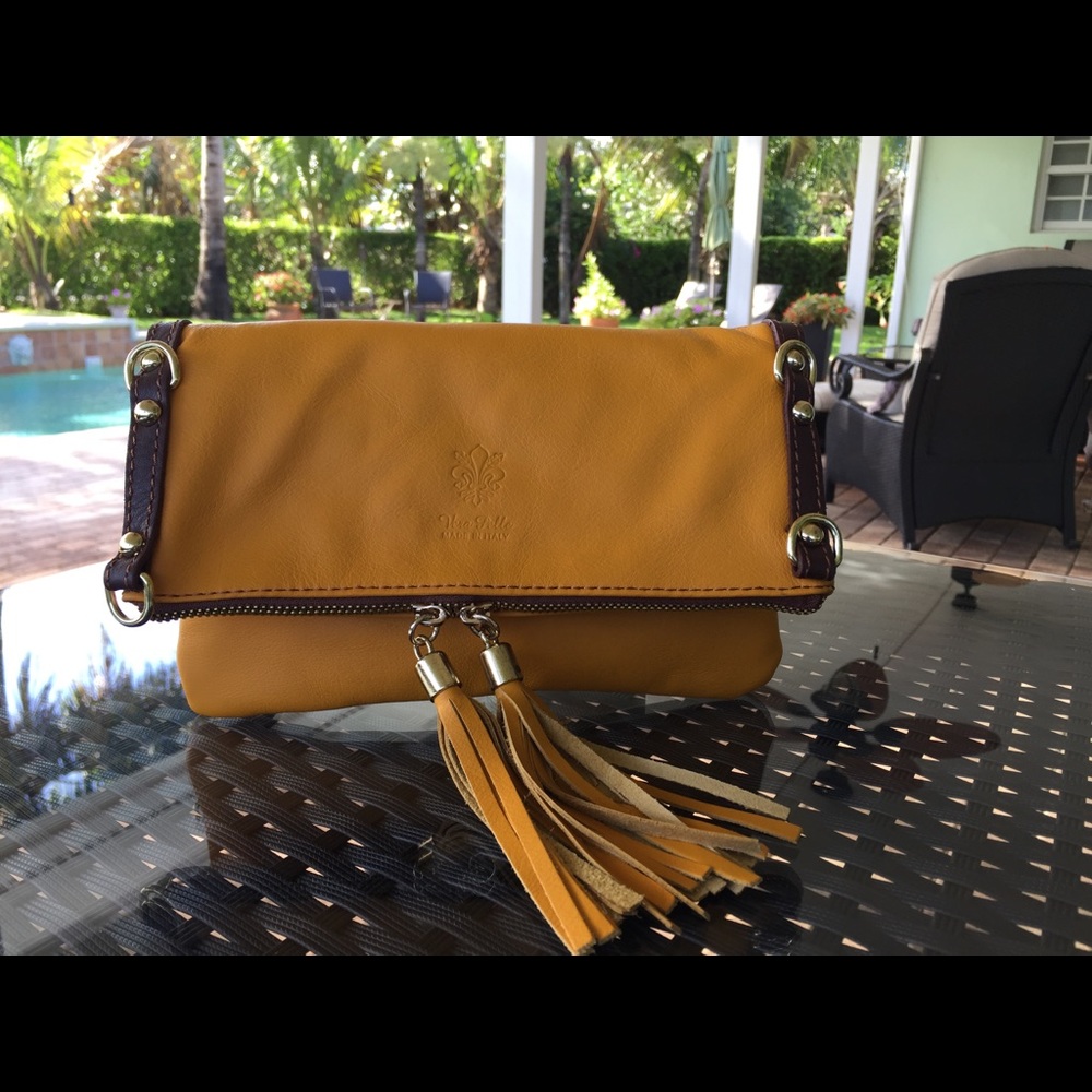 🇮🇹MADE IN ITALY🇮🇹LEATHER CLUTCH/CROSSBODY